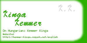 kinga kemmer business card